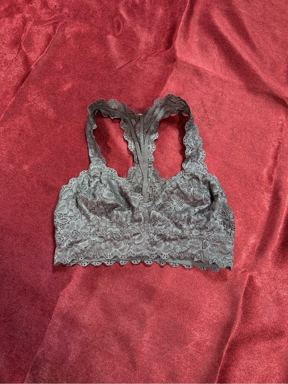 Felina Lace Racerback Bralette in Charcoal